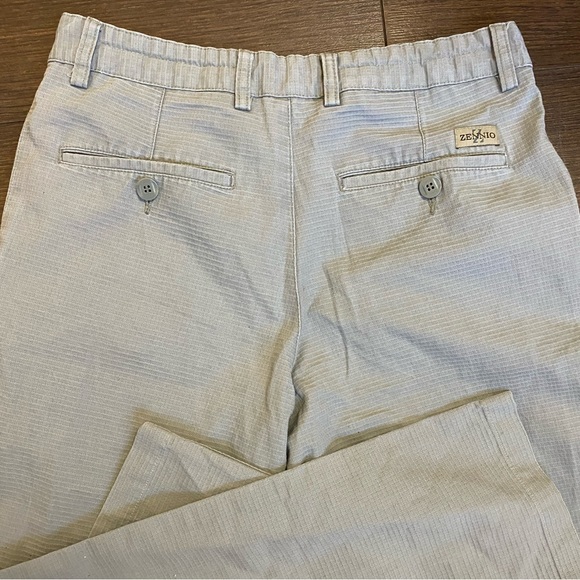 Zerrio Mens 30x32 Cream/Grey Woven Chino Pant - Picture 4 of 4